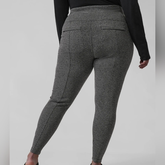 Athleta Delancy Textured Tight Black/Grayish Brown Texture Size 3X W-688 - Picture 3 of 15